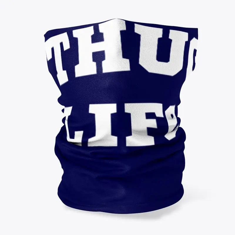 unisex thug life print neck gaiter